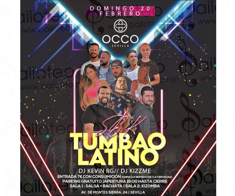 Bailoteo Tumbao Latino SBK con Dj Kevin y Dj Kizzme en Occo el Domingo 20 de Febrero 2022