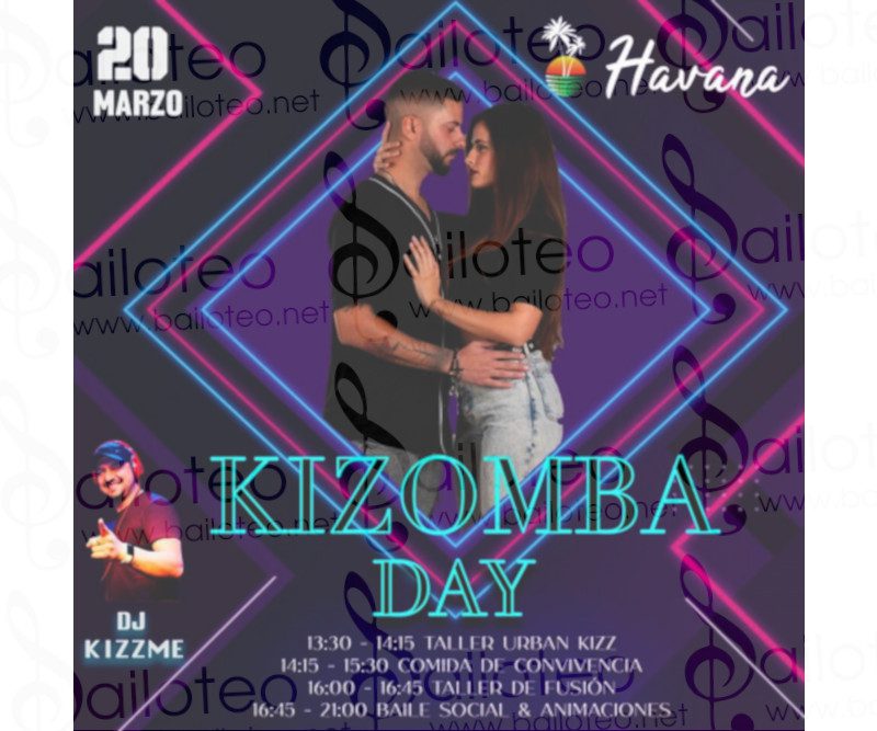 Bailoteo Kizomba Day con Campos y Dj Kizzme el Domingo 20 de Marzo 2022
