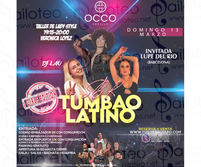 Bailoteo Tumbao Latino SBK Taller Lady Style Veronica Lopez y Dj Lau en Occo el Domingo 13 de Marzo 2022