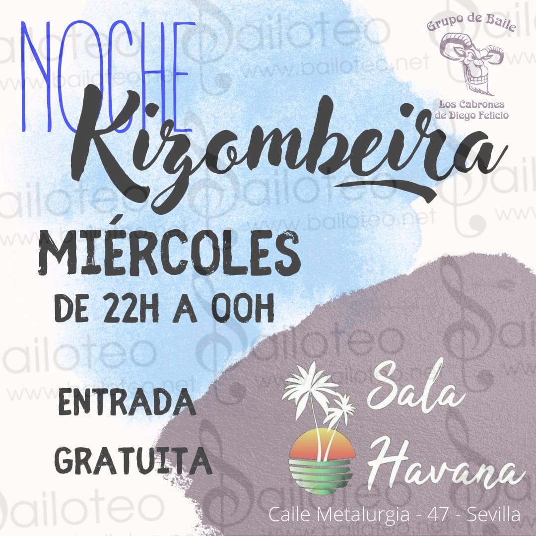 Bailoteo Noche Kizombeira en Sala Havana el miércoles 20 Julio 2022