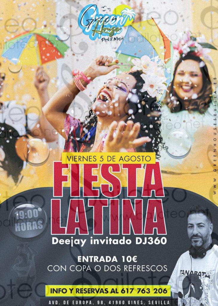 Bailoteo Fiesta Latina en Green House el Viernes 5 de Agosto 2022