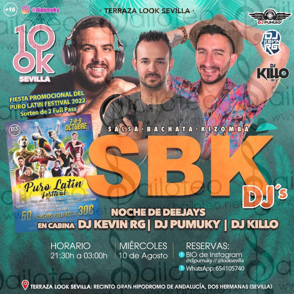 Bailoteo SBK DJs Noche de Deejays en Look el miércoles 10 de Agosto 2022