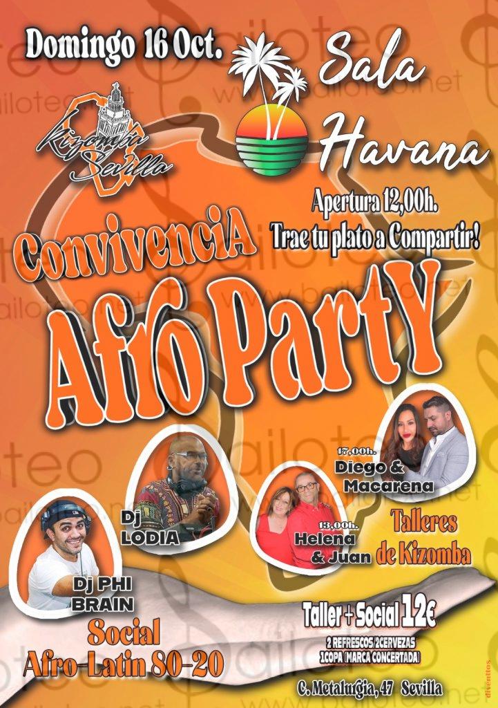 Bailoteo Convivencia AfroParty en Sala Havana el 16 de Octubre 2022