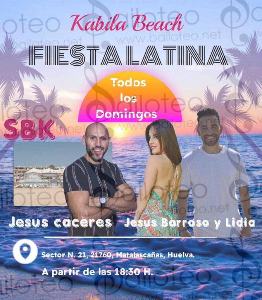 Bailoteo Fiesta Latina Kabila Beach Domingo 7 de Agosto 2022