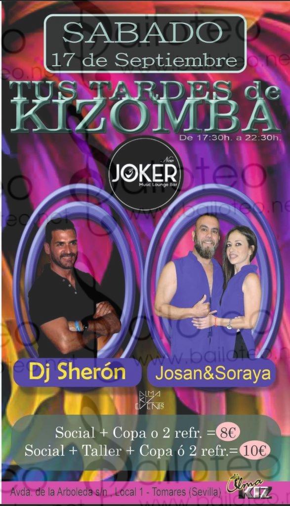 Bailoteo Tardes de Kizomba Taller y Social en Joker el Sábado 17 de Septiembre 2022