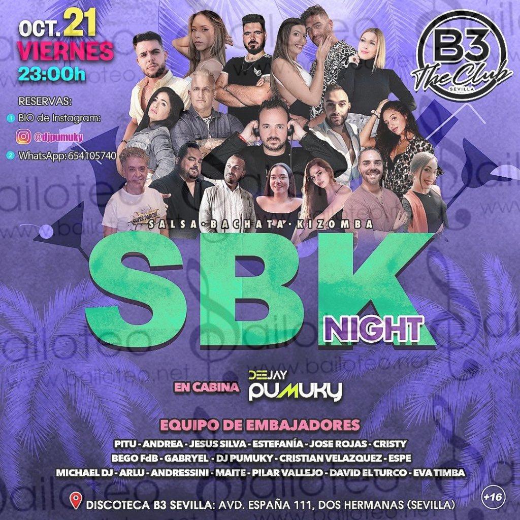 Bailoteo SBK night en B3 el Viernes 21 de Octubre 2022