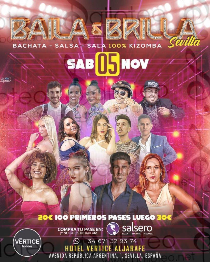Bailoteo Baila y Brilla Sevilla en Hotel Vertice el Sábado 5 de Diciembre 2022