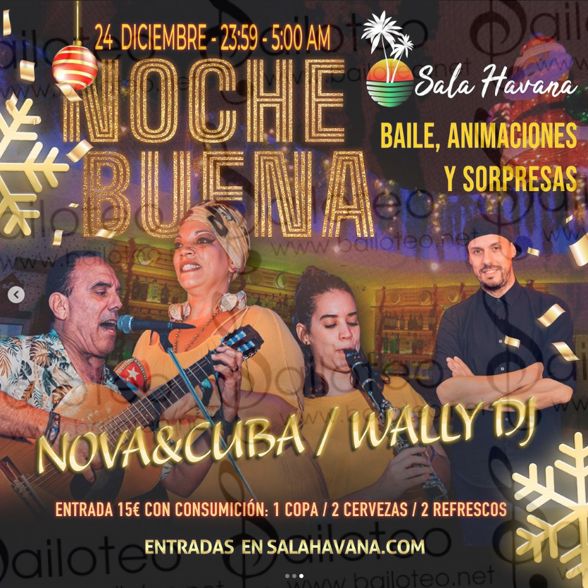Bailoteo Noche Buena SBK en Sala Havana el Sábado 24 de Diciembre 2022