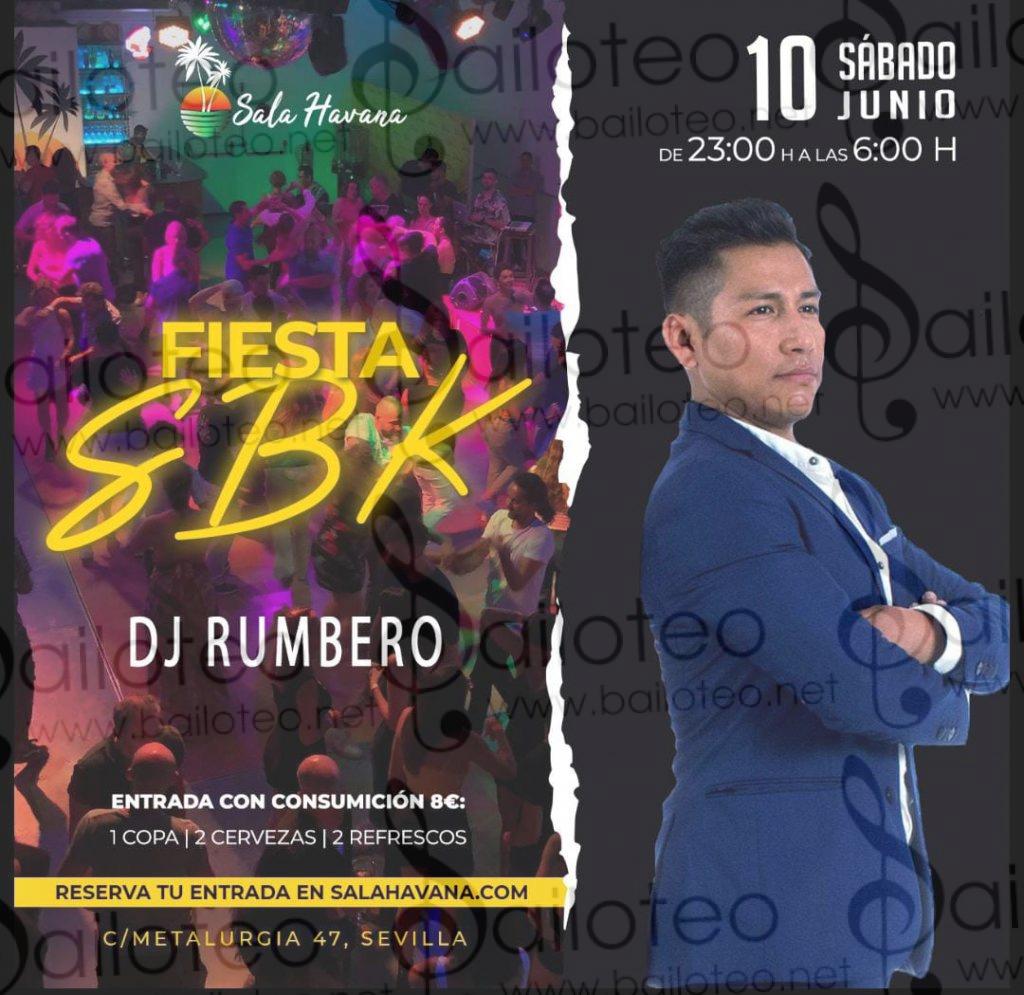 Bailoteo Fiesta SBK sábado 10 Junio en Sala Havana con DJ Rumbero