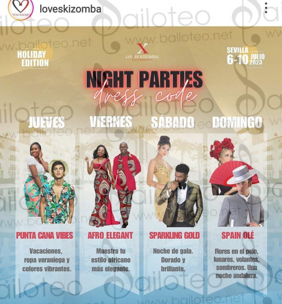 Bailoteo Loves Kizomba X Aniversario Nights Parties Dress Code 6-10 Julio