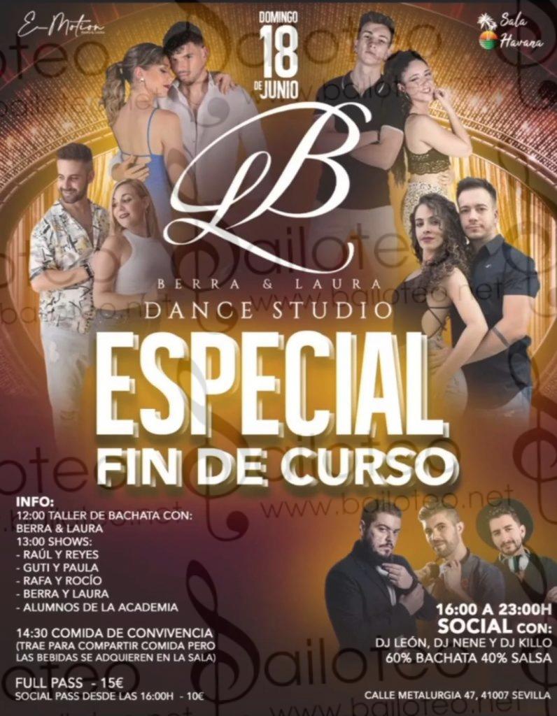 Bailoteo BERRA & LAURA Dance stufio Fiesta fin de curso Domingo 18 Junio en Sala Havana con taller y shows