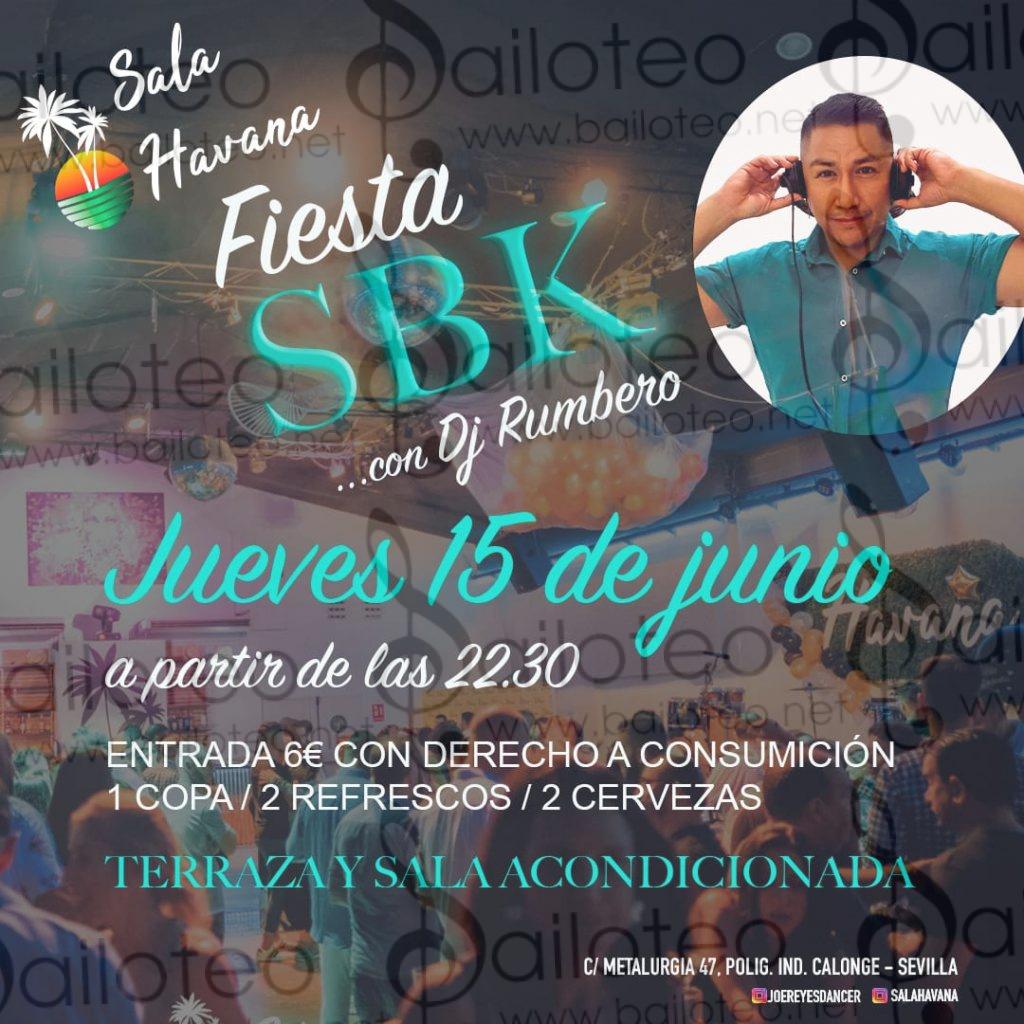 Bailoteo Fiesta SBK jueves 15 Junio en Sala Havana con DJ Rumbero