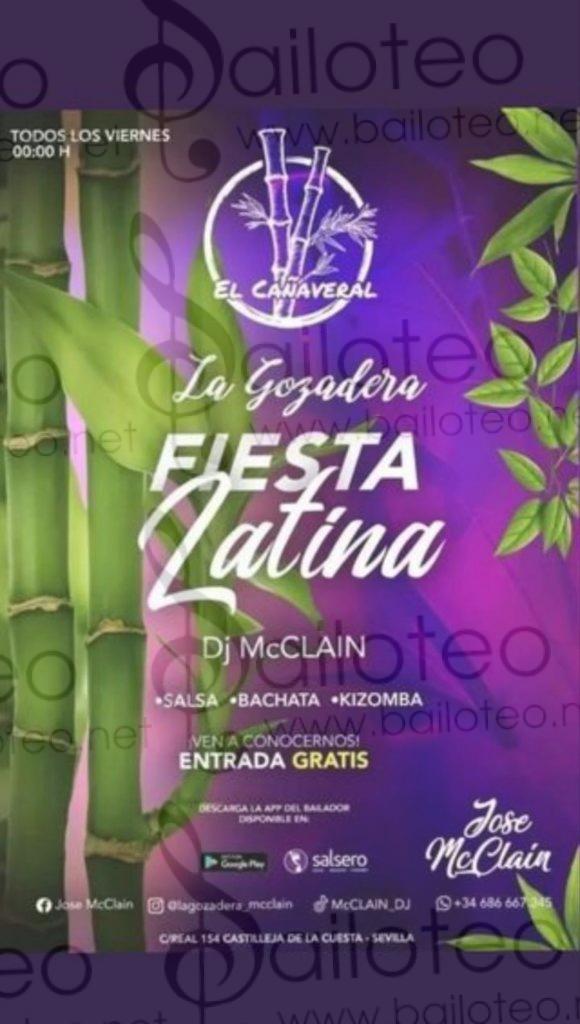 Bailoteo La Gozadera Fiesta Latina Viernes 16 Junio en Sala Cañaveral con DJ McClain
