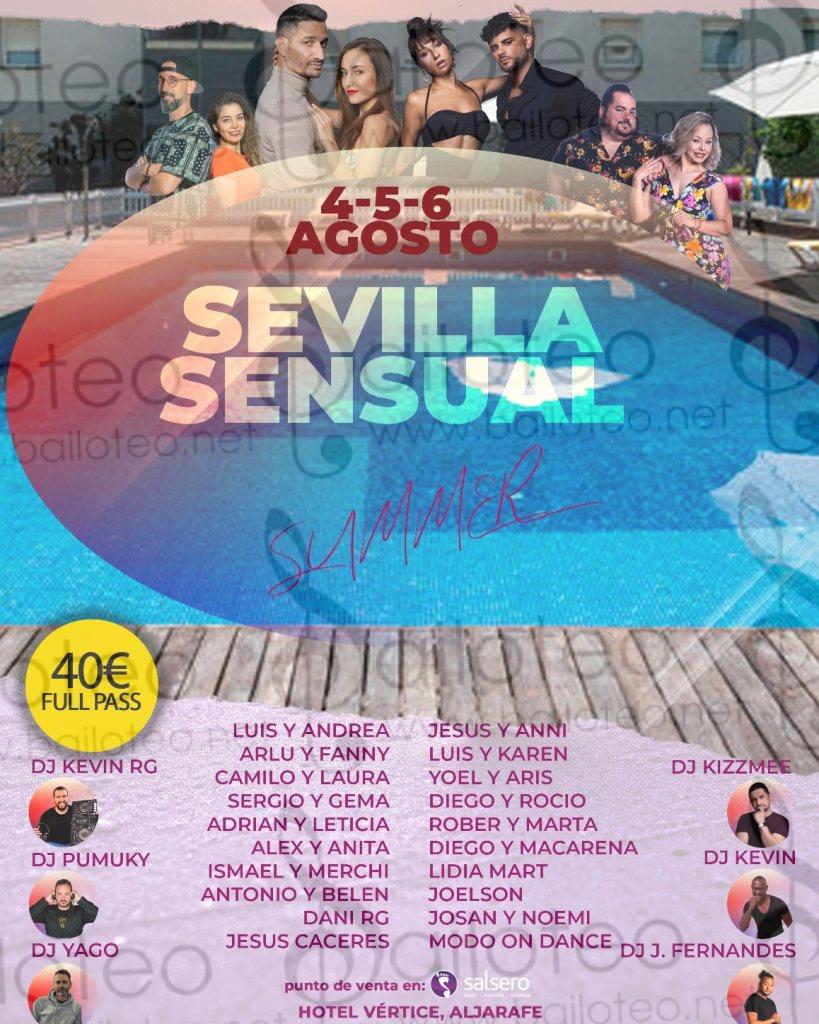 Bailoteo Sevilla Sensual 4, 5 y 6 Agosto 2023 en Hotel Vertice