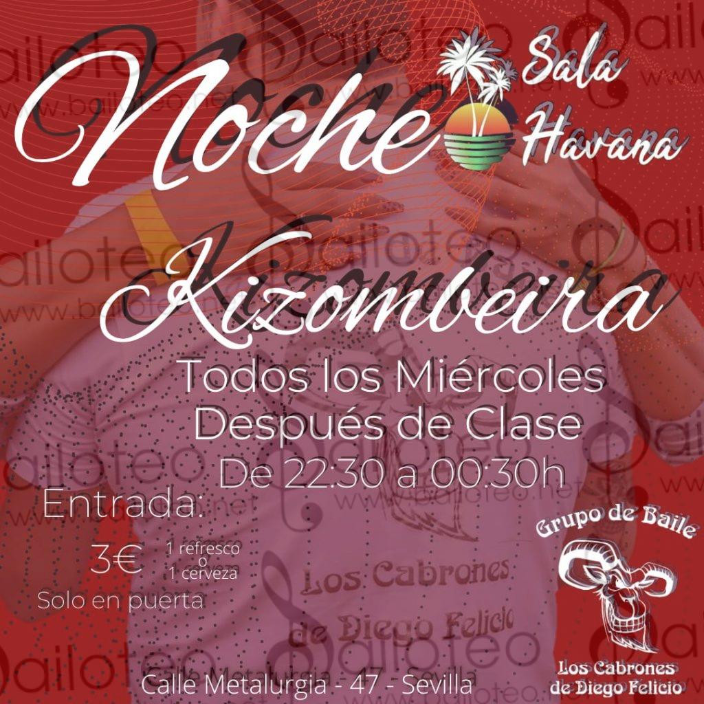 Bailoteo Noche Kizombeira Miércoles 28 Junio en Sala Havana