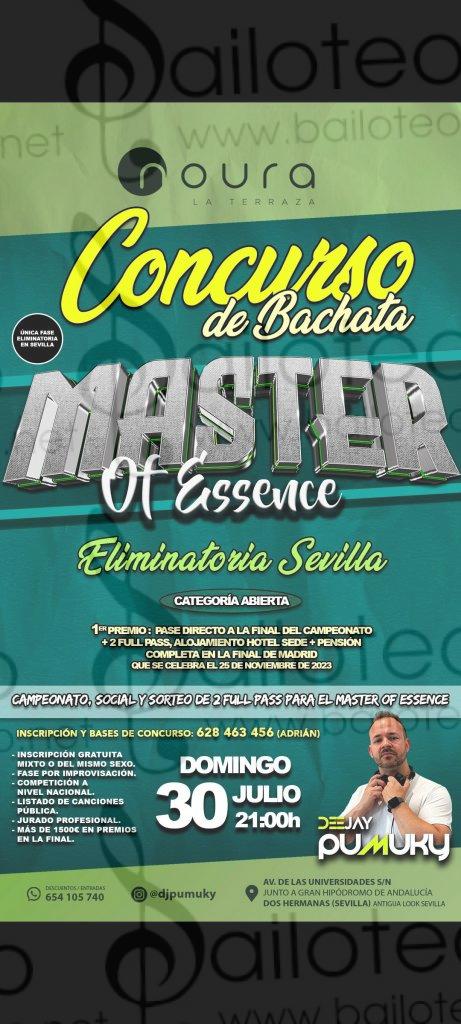 Bailoteo Concurso de bachata Máster of essence Domingo 30 Julio en Noura terraza