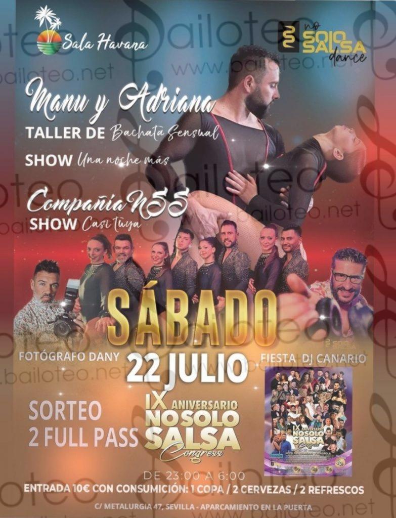 Bailoteo Fiesta SBK Sábado 22 Julio en Sala Havana con taller y shows