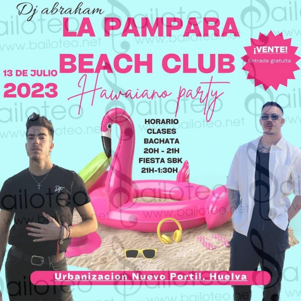 Bailoteo Fiesta SBK Jueves 13 Julio en Pampara Beach Club en Nuevo Portil con DJ Abraham