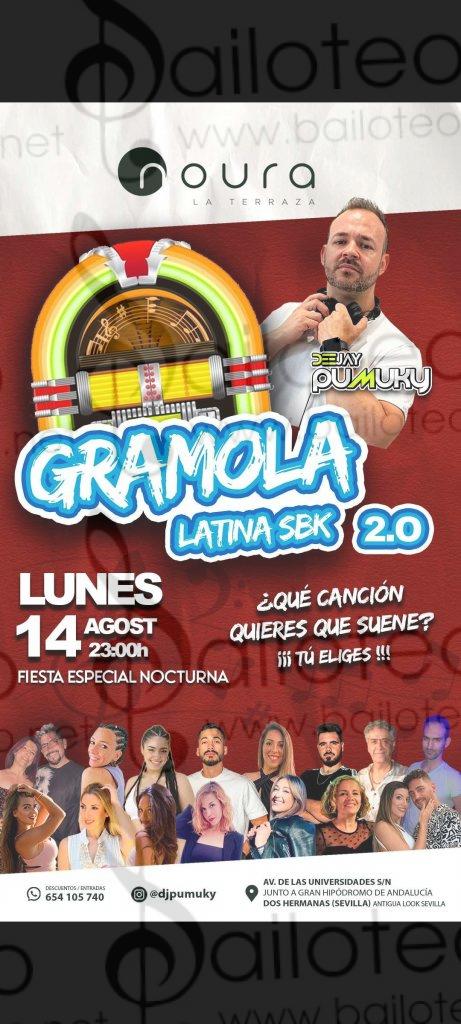 Bailoteo Gramola Latina SBK 2.0 Lunes 14 Agosto en Noura terraza con Deejay pumuky
