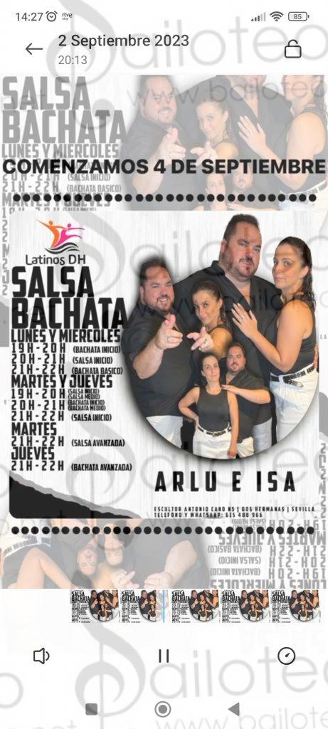 Bailoteo Clases de baile bachata y salsa en academia Latinos DH con Arlu e Isa en Dos Hermanas