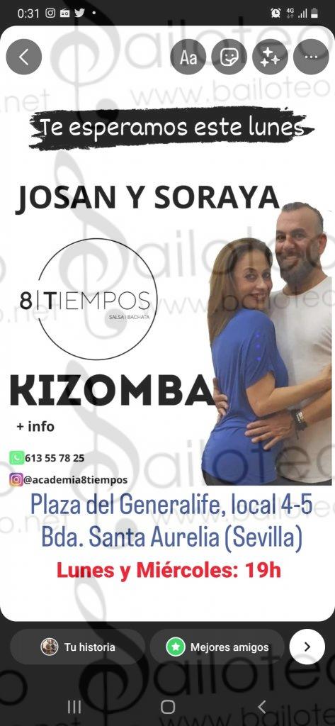 Bailoteo Clases de Kizomba en barriada Santa Aurelia en Sevilla por Josan y Soraya