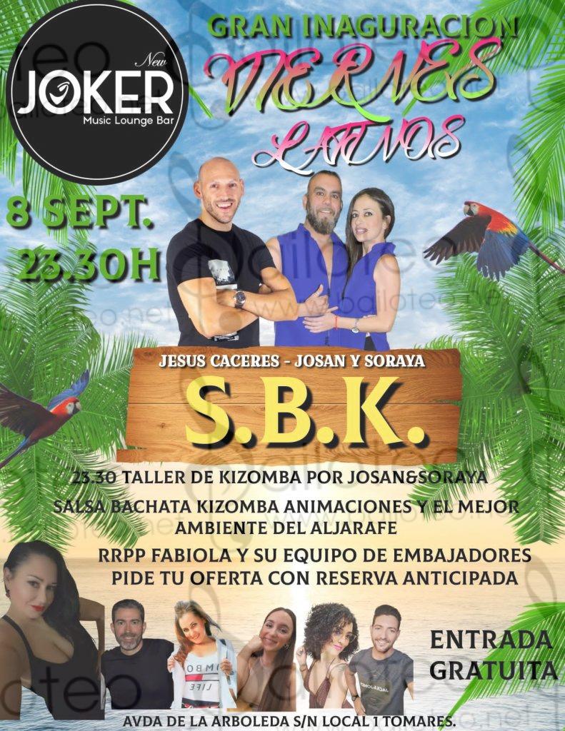 Bailoteo Gran inaguracion viernes latinos 8 Septiembre en Joker con taller de Kizomba con Josan y Soraya