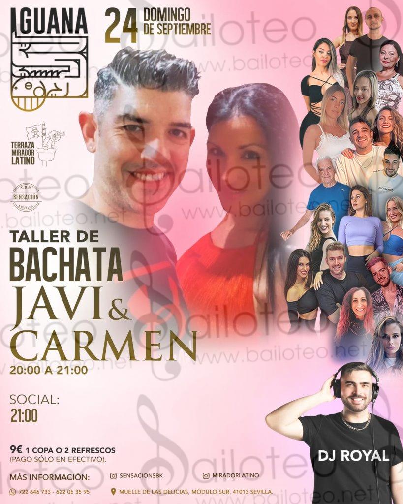 Bailoteo Sensación SBK Domingo 24 Septiembre en terraza Iguana con taller de bachata por Javi y Carmen