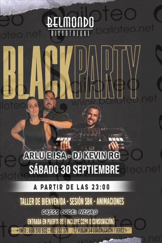 Bailoteo Black PARTY Sábado 30 Septiembre en discotheque Belmondo en Jerez de la frontera