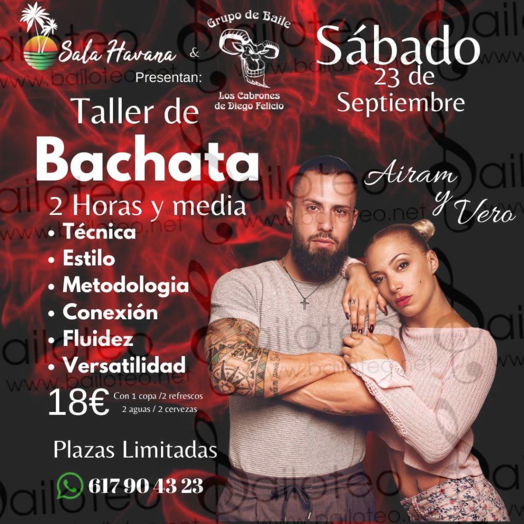 Bailoteo Taller de bachata Sábado 23 Septiembre en sala Havana por Airam y Vero