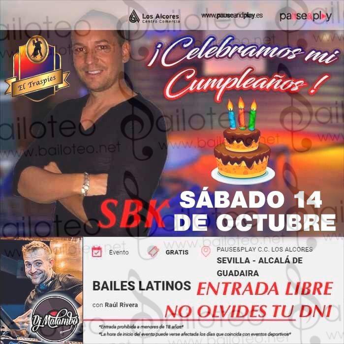 Bailoteo Fiesta SBK Sábado 14 Octubre en sala Pause &Play con Raúl Rivera