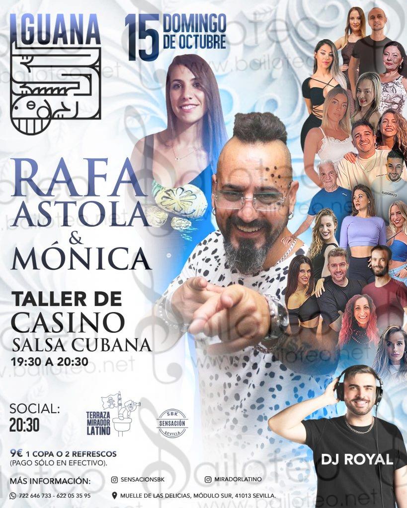Bailoteo Sensación SBK Domingo 15 Octubre en terraza Iguana con taller de Salsa cubana por Rafa Astola y Mónica