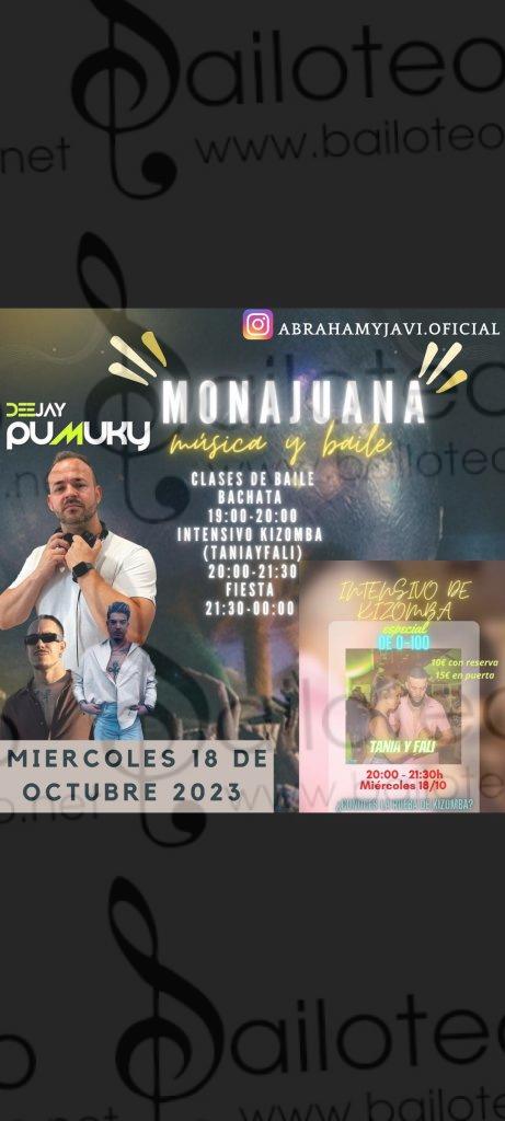 Bailoteo Fiesta SBK Miércoles 18 Octubre en sala Monajuana con Deejay Pumuky
