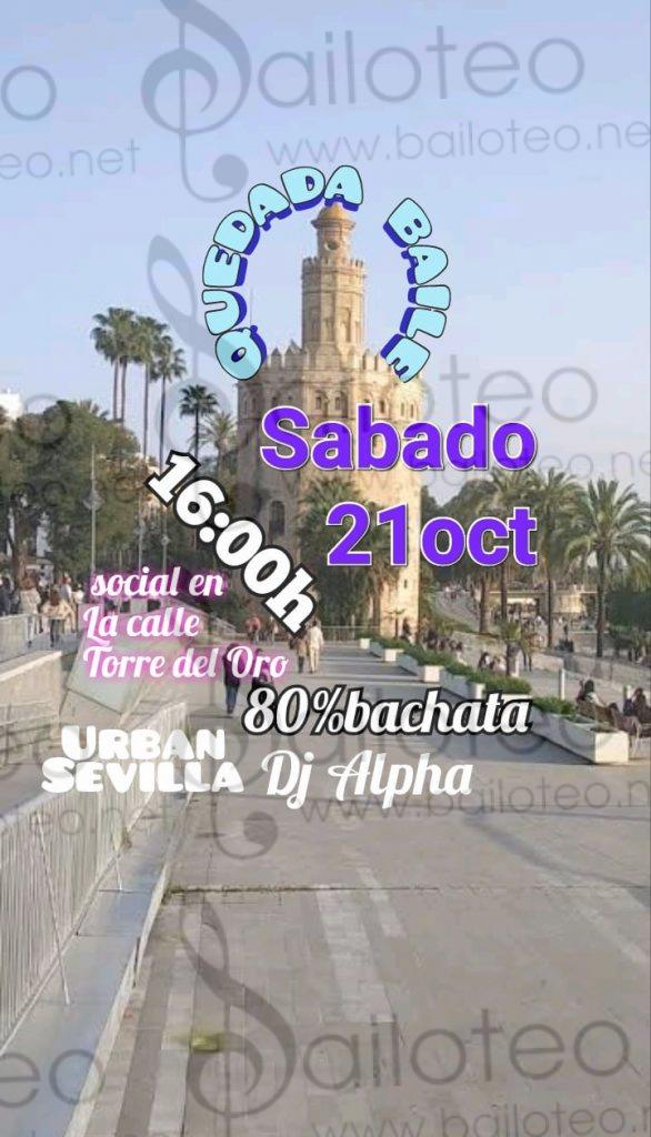 Bailoteo Urban Sevilla Sábado 21 Octubre en la Torre del Oro con DJ Alpha
