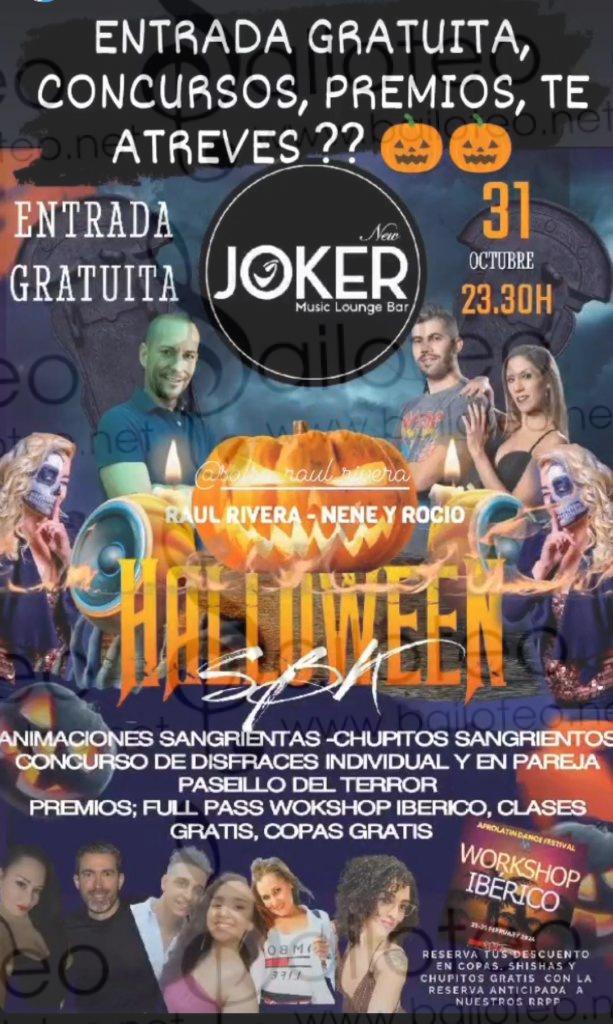 Bailoteo Fiesta Halloween SBK Martes 31 Octubre en Joker con Nene y Rocío