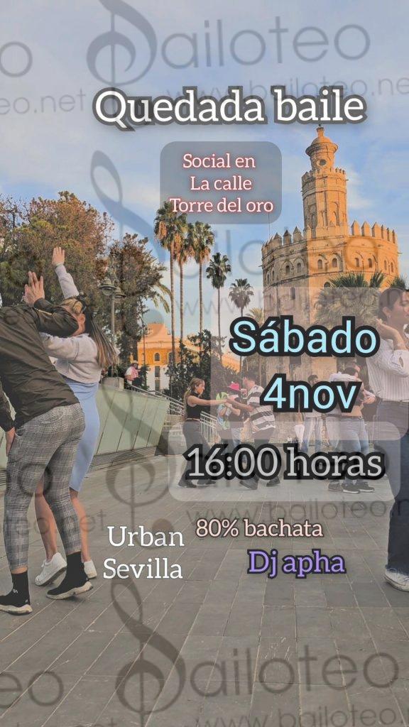 Bailoteo Urban Sevilla Sábado 4 Noviembre en torre del oro con DJ Apha