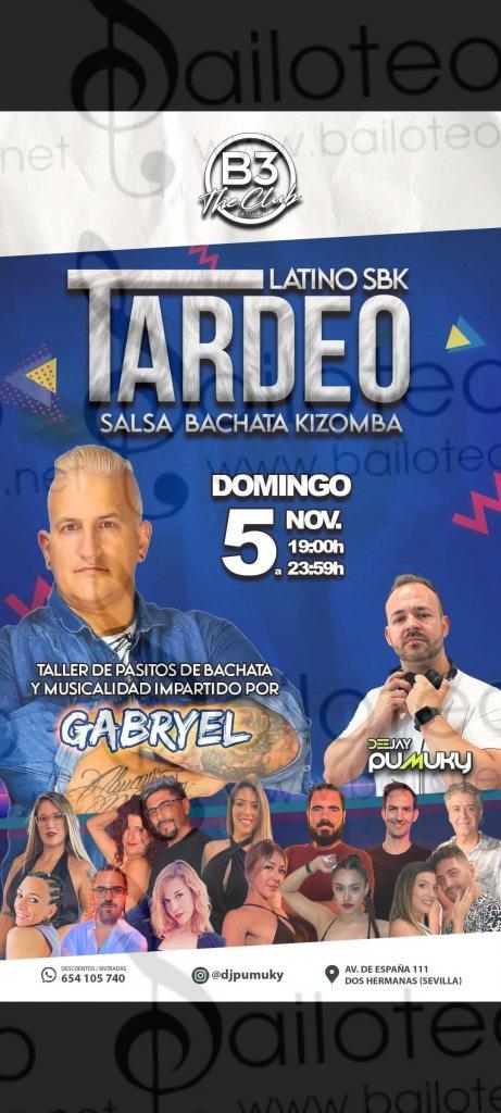 Bailoteo Tardeo SBK Domingo 5 Noviembre en sala B3 con taller de bachata por Gabryel