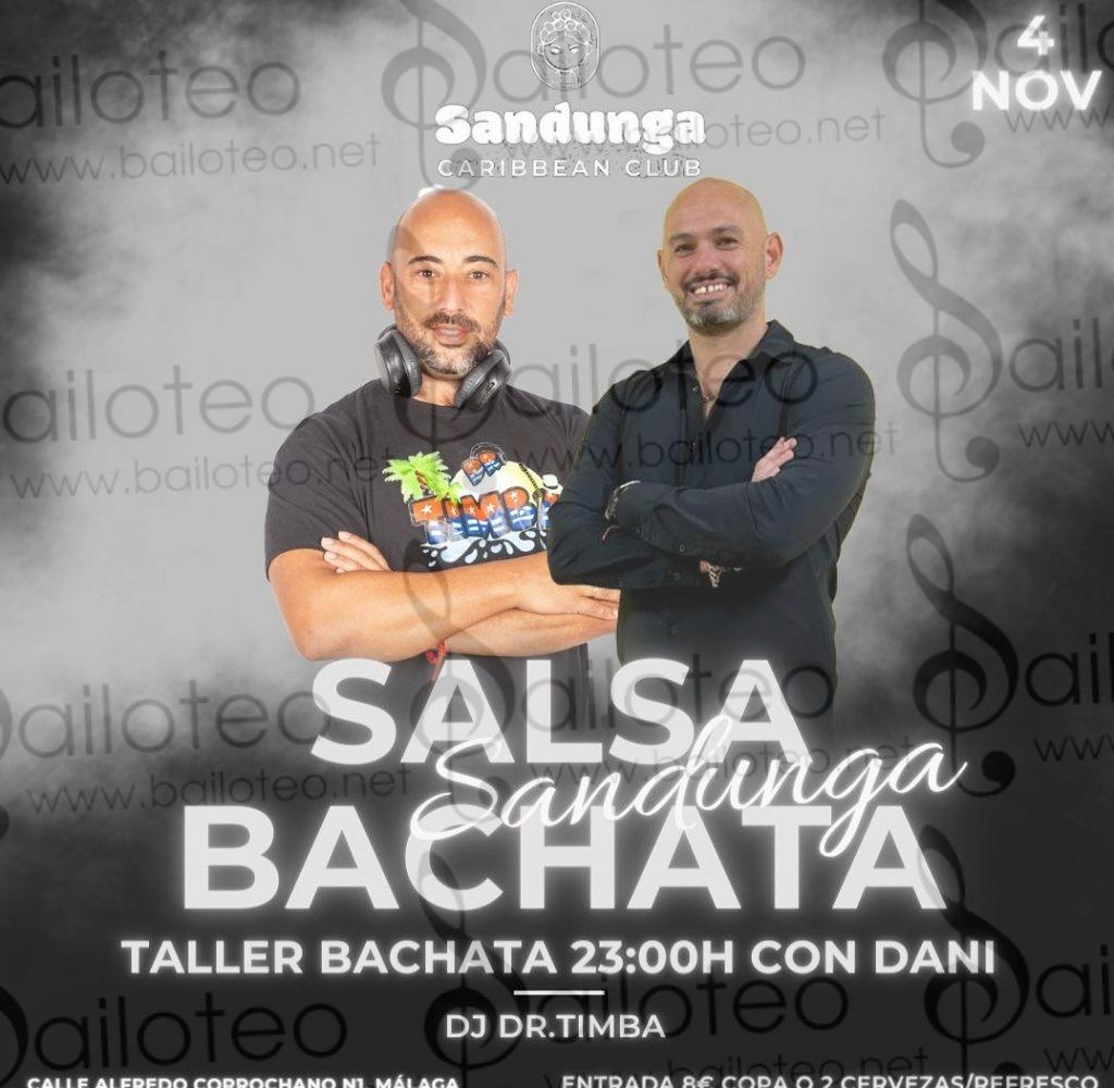 Bailoteo Fiesta Latina Sábado 4 Noviembre en Sandunga Caribbean club con taller de bachata por Dani