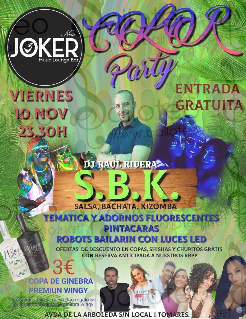 Bailoteo Color PARTY SBK Viernes 10 Noviembre en sala Joker con Raúl Rivera