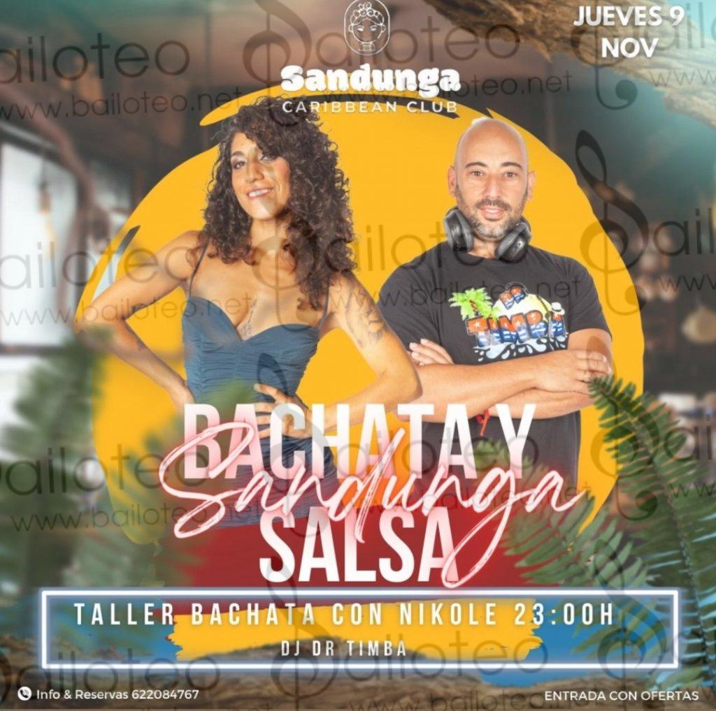 Bailoteo Fiesta BS Jueves 9 Noviembre en Sandunga Caribbean club con taller de bachata por Nikole
