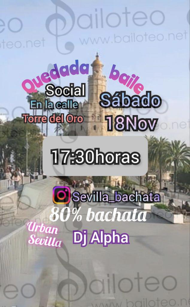 Bailoteo Urban Sevilla Sábado 18 Noviembre en torre del oro con DJ Alpha