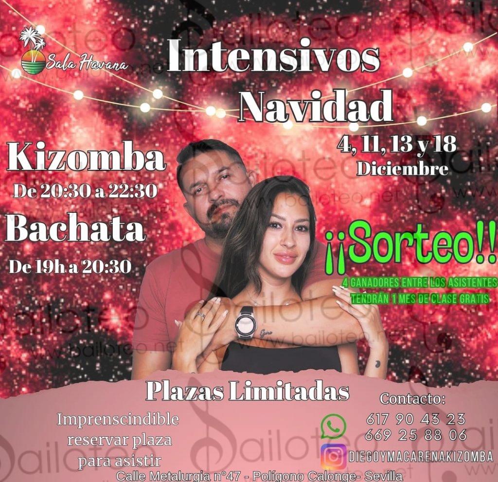 Bailoteo Intensivo de bachata y kozomba en sala Havana en Diciembre