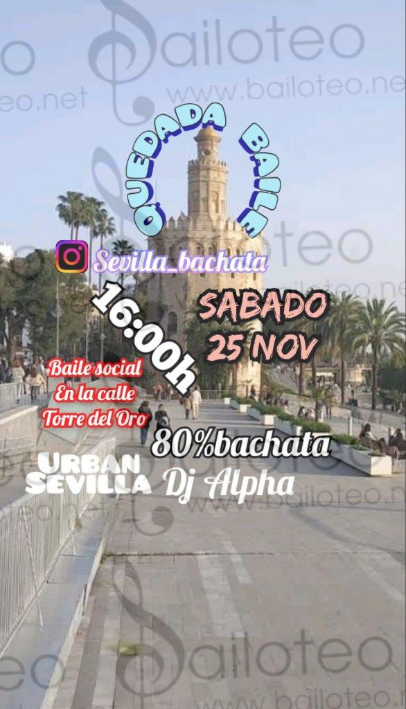 Bailoteo Urban Sevilla Sábado 25 Noviembre en la torre del oro con DJ Alpha