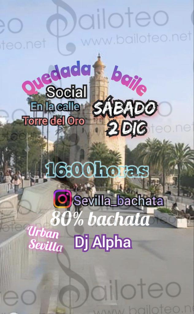 Bailoteo Urban Sevilla Sábado 2 Diciembre en la torre del oro con DJ Alpha