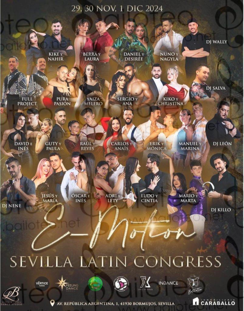 Bailoteo E Motion Sevilla latín Congress 29, 30 Noviembre y 1 Diciembre en Hotel Vértice en Bormujos