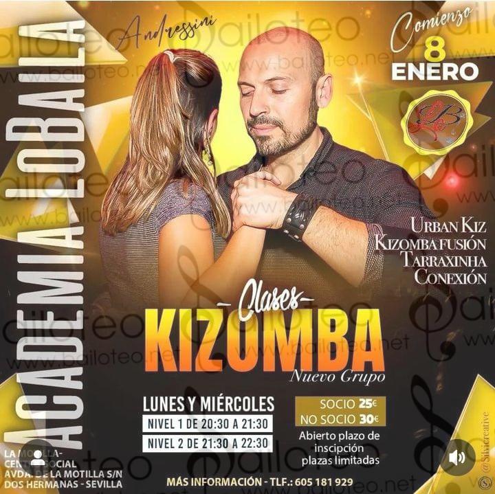 Bailoteo Clases de kizomba a partir del 8 Enero en academia Lo baila con Ambrossini