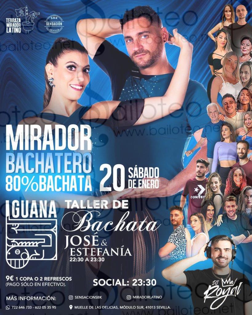 Bailoteo Sensación SBK sábado 20 Enero en terraza Iguana con taller de bachata por José y Estefanía