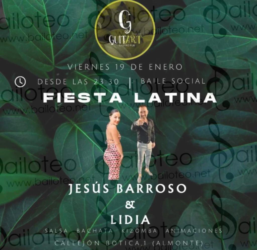 Bailoteo Fiesta Latina Viernes 19 Enero en Gastro pub Guitart con Jesús Barroso y Lidia