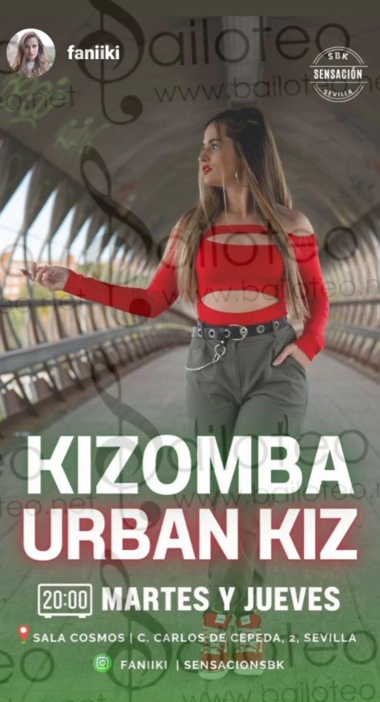 Bailoteo Clases de kizomba urbankizz en sala Cosmos con Fani