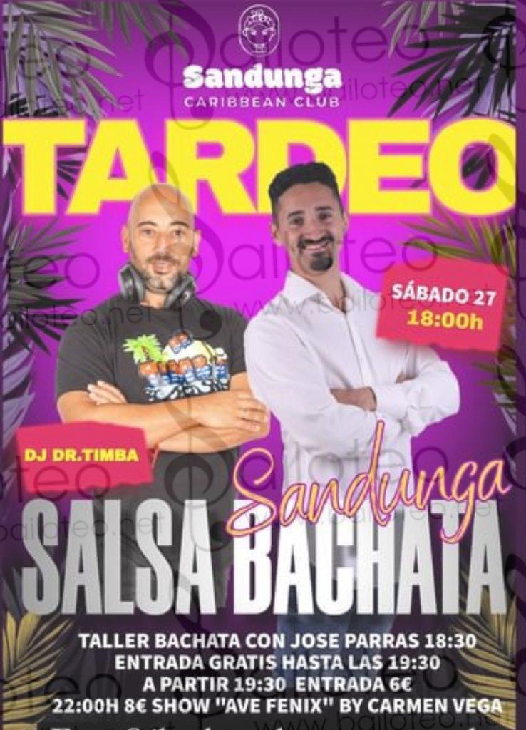 Bailoteo Tardeo latino Sábado 27 Enero en sala Sandunga Caribbean club con taller de bachata por José Parras