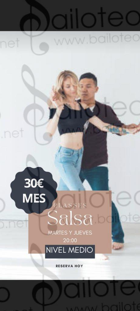 Bailoteo Clases de salsa nivel medio en academia de baile Alex Muevete